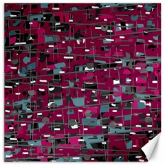 Magenta Decorative Design Canvas 12  X 12  