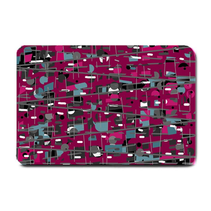 Magenta decorative design Small Doormat 