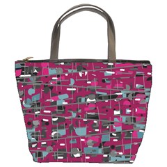 Magenta Decorative Design Bucket Bags