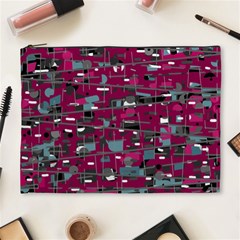 Magenta Decorative Design Cosmetic Bag (xl) by Valentinaart