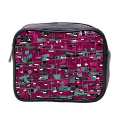 Magenta Decorative Design Mini Toiletries Bag 2-side