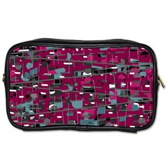 Magenta Decorative Design Toiletries Bags 2-side