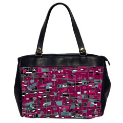 Magenta Decorative Design Office Handbags (2 Sides) 