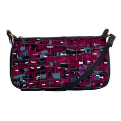 Magenta Decorative Design Shoulder Clutch Bags