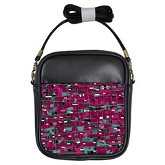 Magenta Decorative Design Girls Sling Bags