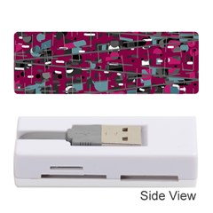 Magenta Decorative Design Memory Card Reader (stick) 