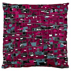 Magenta Decorative Design Large Cushion Case (two Sides)