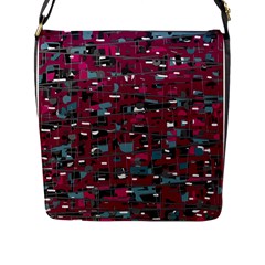 Magenta Decorative Design Flap Messenger Bag (l)  by Valentinaart