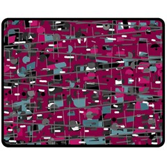 Magenta Decorative Design Double Sided Fleece Blanket (medium)  by Valentinaart