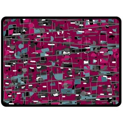 Magenta Decorative Design Double Sided Fleece Blanket (large)  by Valentinaart