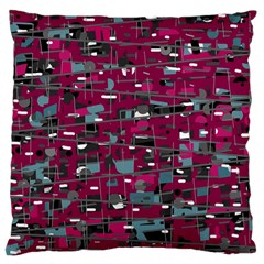 Magenta Decorative Design Large Flano Cushion Case (one Side)