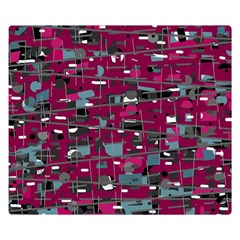 Magenta Decorative Design Double Sided Flano Blanket (small) 