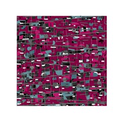 Magenta Decorative Design Small Satin Scarf (square) by Valentinaart