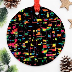 Playful Colorful Design Ornament (round) 