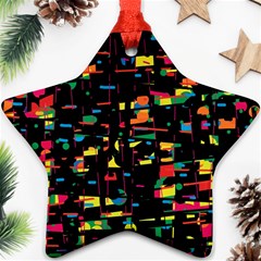 Playful Colorful Design Ornament (star) 