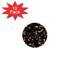 Playful Colorful Design 1  Mini Magnet (10 Pack) 