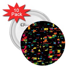 Playful Colorful Design 2 25  Buttons (10 Pack) 