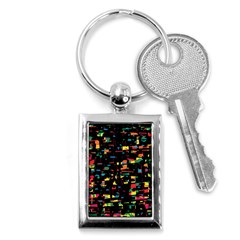 Playful Colorful Design Key Chains (rectangle)  by Valentinaart