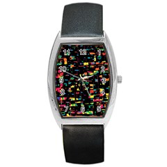 Playful Colorful Design Barrel Style Metal Watch