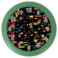 Playful Colorful Design Color Wall Clocks by Valentinaart