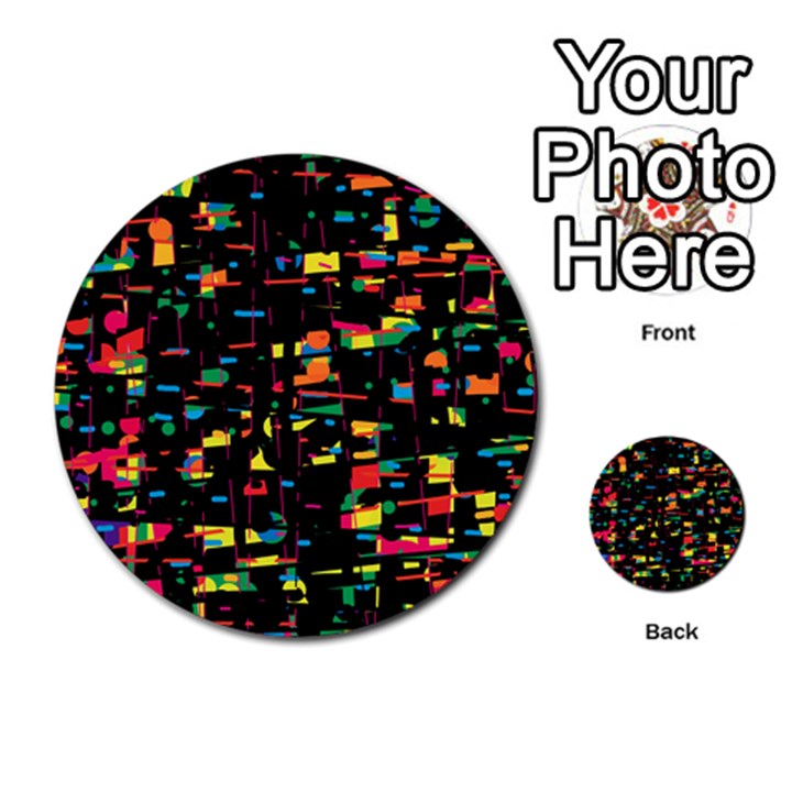 Playful colorful design Multi-purpose Cards (Round) 