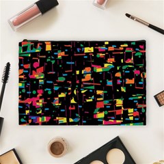 Playful Colorful Design Cosmetic Bag (large)  by Valentinaart