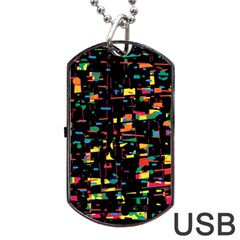 Playful Colorful Design Dog Tag Usb Flash (two Sides) 