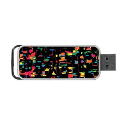 Playful Colorful Design Portable Usb Flash (one Side) by Valentinaart