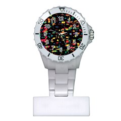 Playful Colorful Design Plastic Nurses Watch