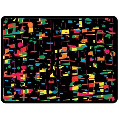 Playful Colorful Design Double Sided Fleece Blanket (large) 