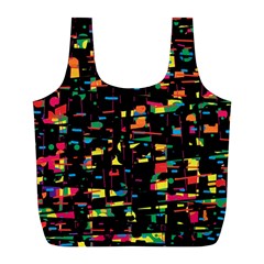 Playful Colorful Design Full Print Recycle Bags (l) 