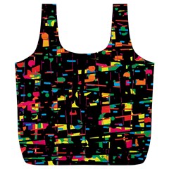 Playful Colorful Design Full Print Recycle Bags (l)  by Valentinaart