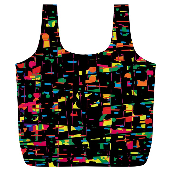 Playful colorful design Full Print Recycle Bags (L) 