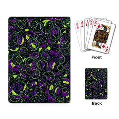 Purple And Yellow Decor Playing Card