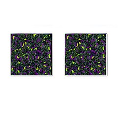 Purple And Yellow Decor Cufflinks (square)