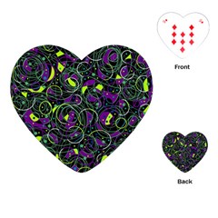 Purple And Yellow Decor Playing Cards (heart) 