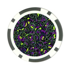 Purple And Yellow Decor Poker Chip Card Guards