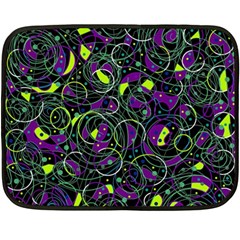 Purple And Yellow Decor Fleece Blanket (mini)