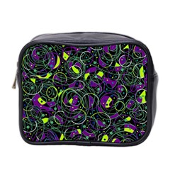 Purple And Yellow Decor Mini Toiletries Bag 2-side