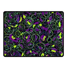 Purple And Yellow Decor Double Sided Fleece Blanket (small) 