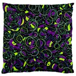 Purple and yellow decor Large Flano Cushion Case (Two Sides) Back