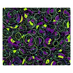 Purple And Yellow Decor Double Sided Flano Blanket (small) 