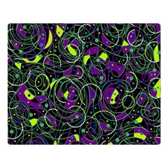 Purple And Yellow Decor Double Sided Flano Blanket (large) 