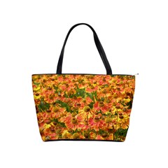 Helenium Flowers And Bees Shoulder Handbags