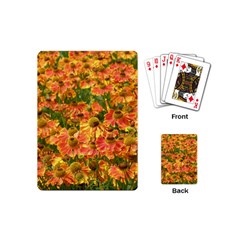 Helenium Flowers And Bees Playing Cards (mini)  by GiftsbyNature