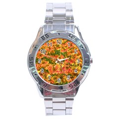 Helenium Flowers And Bees Stainless Steel Analogue Watch by GiftsbyNature