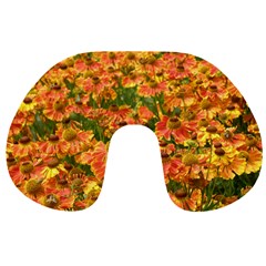 Helenium Flowers And Bees Travel Neck Pillows by GiftsbyNature