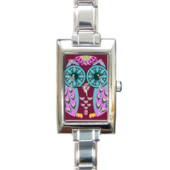 Owl Rectangle Italian Charm Watch by olgart