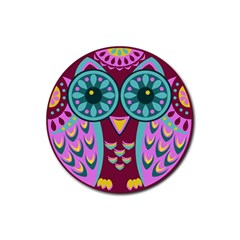 Owl Rubber Coaster (round)  by olgart