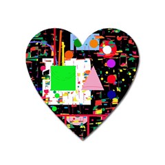 Colorful Facroty Heart Magnet